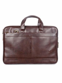 The Clownfish - Faux Leather 15.6 Inch Laptop Messenger Bag with Detachable Belt