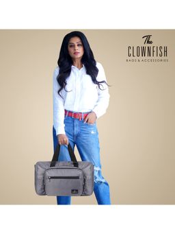 The Clownfish - 25 Litres Tapestry with Faux leather Travel Duffle Bag with Detachable Belt