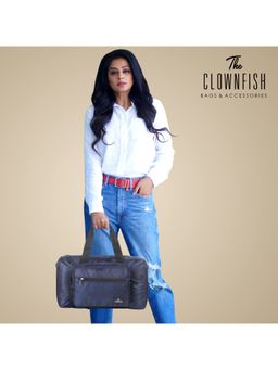 The Clownfish - 25 Litres Tapestry with Faux leather Travel Duffle Bag with Detachable Belt