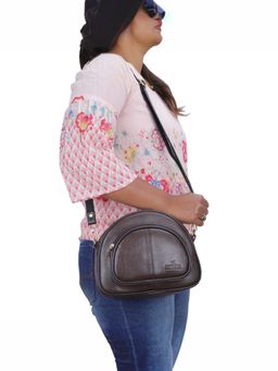 The Clownfish - Faux Leather Crossbody Sling Bag with Adjustable Detachable Belt