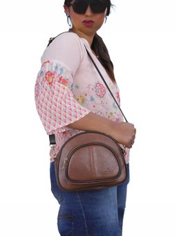The Clownfish - Faux Leather Crossbody Sling Bag with Adjustable Detachable Belt