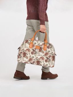 The Clownfish - 24 Litres Tapestry with Faux Leather Travel Duffle Bag with Detachable Belt