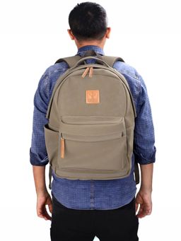 The Clownfish - Faux Leather 18L Travel Backpack Fits 15.6 Inch Laptop