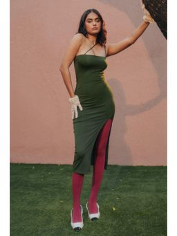 FREAKINS - Call Me Mommy Green Midi Dress