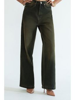 FREAKINS - Myst Green Baggy Straight Jeans