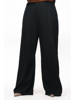 FREAKINS - Solid Black Curve Pintuck Denim Jeans