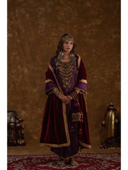 Ekavira - Raahi Collection Shaira Solid Kurta with Palazzo and Dupatta (Set of 3)