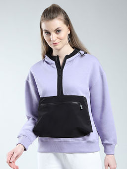 Rock.it - Lavender Women's Solid Hooded Neck Sweatshirt