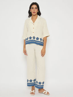 Madame - Contrast Detailing Rayon Blend Co-Ord (Set of 2)