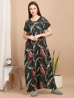 Sweet Dreams - Green Women Printed Nightdress
