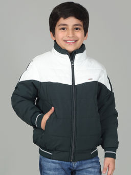 Cantabil - Boys Green Full Sleeves Puffer Jacket