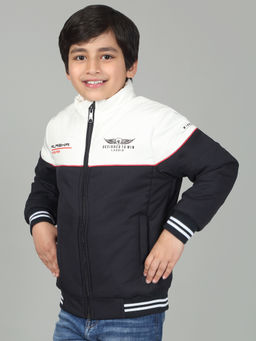 Cantabil - Boys Black Full Sleeves Bomber Jacket