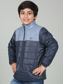 Cantabil - Boys Sky Blue Full Sleeves Puffer Jacket