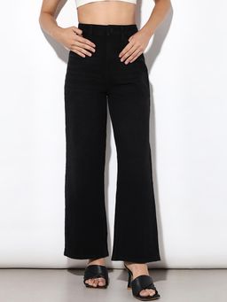 ONLY - Women's Flared High Rise Black Jeans