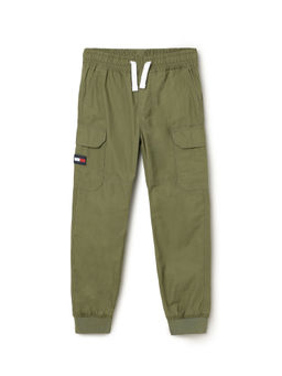 Tommy Hilfiger - Boys Solid Regular-Fit Mid Rise Jogger