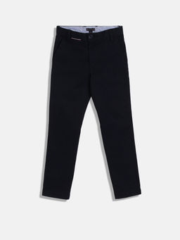 Tommy Hilfiger - Boys Solid Regular-Fit Mid Rise Trouser
