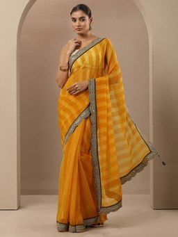 Libas - Embellished Silk Blend Saree With Unstitched Blouse