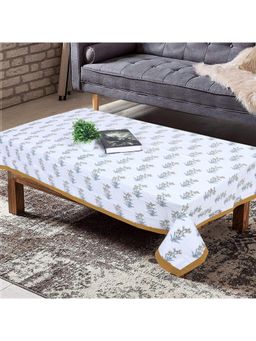 Texstylers - Gold Pure Cotton Printed 4 Seater Centre Table Cloth Cover (4 Seater)
