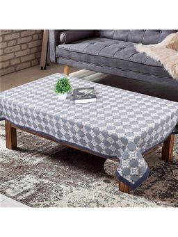 Texstylers - Brown Pure Cotton Printed 4 Seater Centre Table Cloth Cover (4 Seater)