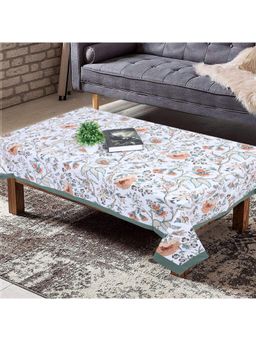 Texstylers - Green Pure Cotton Printed 4 Seater Centre Table Cloth Cover (4 Seater)
