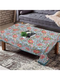 Texstylers - Red Pure Cotton Printed 4 Seater Centre Table Cloth Cover (4 Seater)