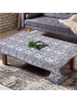Texstylers - Beige Pure Cotton Printed 4 Seater Centre Table Cloth Cover (4 Seater)