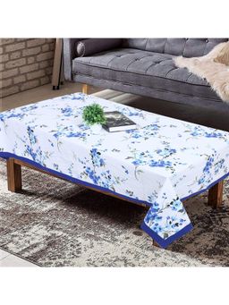 Texstylers - Blue Pure Cotton Printed 4 Seater Centre Table Cloth Cover (4 Seater)