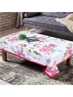 Texstylers - Magenta Pure Cotton Printed 4 Seater Centre Table Cloth Cover (4 Seater)