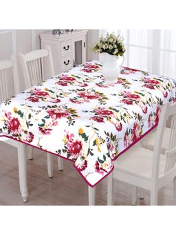 Texstylers - Magenta Pure Cotton Printed 6 Seater Dining Table Cloth Cover (6 Seater)