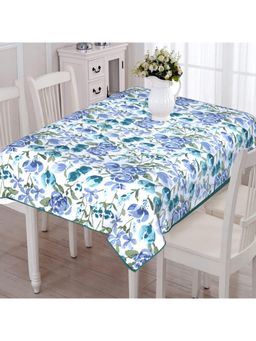Texstylers - Green Pure Cotton Printed 6 Seater Dining Table Cloth Cover (6 Seater)