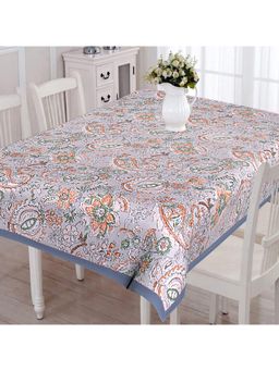 Texstylers - Multi-Color Pure Cotton Printed 6 Seater Dining Table Cloth Cover (6 Seater)