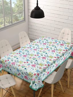 Texstylers - Multi-Color Pure Cotton Printed 6 Seater Dining Table Cloth Cover (6 Seater)