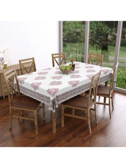 Texstylers - Blue Pure Cotton Printed 6 Seater Dining Table Cloth Cover (6 Seater)