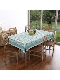 Texstylers - Multi-Color Pure Cotton Printed 6 Seater Dining Table Cloth Cover (6 Seater)
