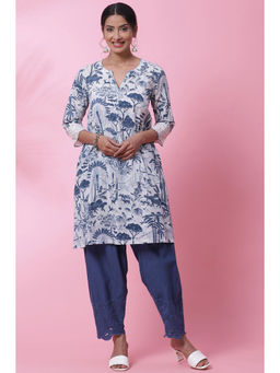 Biba - White And Blue Straight Suit (set Of 2)