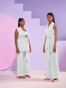 ETE - Elisa Co-Rd Set-Wrap Pantsuit With Lace Details (Set Of 2)