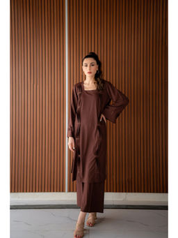 Khushboo & Pankaj - Chocolate Brown Kurta with Palazzo