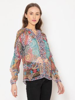 SHAYE - Floral Frill Top with Cami