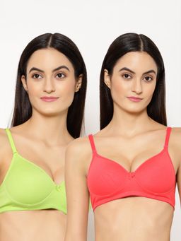 Floret - Wirefree Padded Seamless Bra - Multi-Color