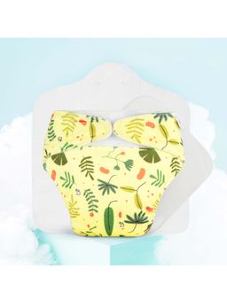 Superbottoms - Kids Yellow Printed Diaper with Insert & Booster Pad (18-24 months)