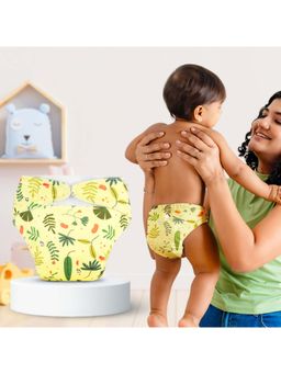 Superbottoms - Kids Yellow Printed Reusable Cloth Diaper with Insert (18-24 Months)