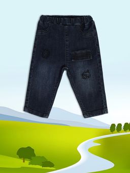 MINI KLUB - Solid/Plain Baby Boys Navy Blue Denim Jeans