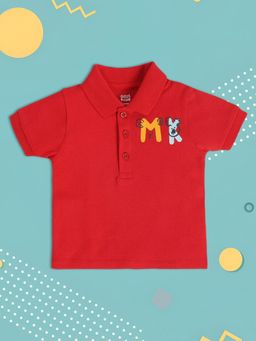 MINI KLUB - Solid/Plain Baby Boys Red Polo T-Shirt
