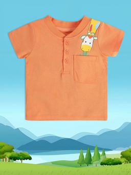 MINI KLUB - Printed Baby Boys Orange T-Shirt