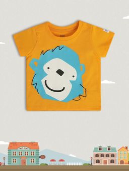 MINI KLUB - Printed Baby Boys Mustard T-Shirt