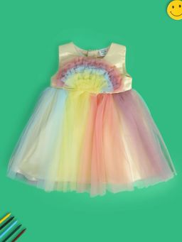 MINI KLUB - Colorblock Baby Girls Multi-Color Dress