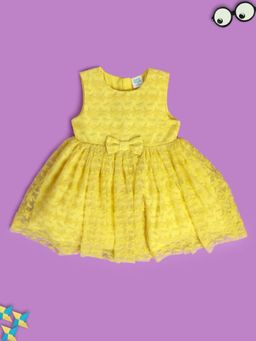 MINI KLUB - Embroidered Baby Girls Yellow Dress