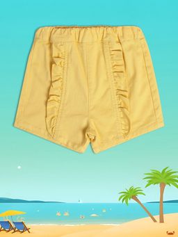 MINI KLUB - Solid/Plain Baby Girls Yellow Short