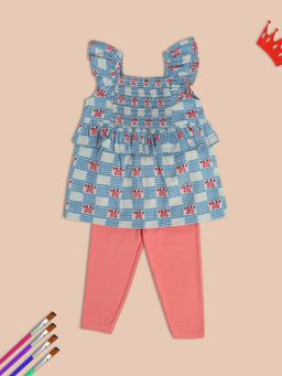 MINI KLUB - Printed Baby Girls Multi Top And Pant (Set of 2)