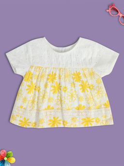 MINI KLUB - Printed Baby Girls White Top